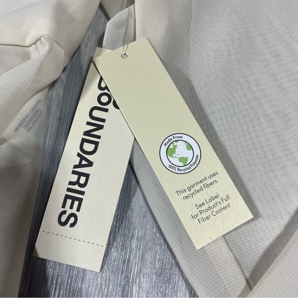 No Boundaries Ivory Ruffle Tie-Front Crop Top  Blouse; Medium, NEW - Picture 7 of 12